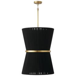 Capital Cecilia 20" Wide Black Rope and Patinaed Brass Foyer