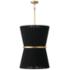 Capital Cecilia 20" Wide Black Rope and Patinaed Brass Foyer