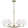 2_Capital Chadwick 34" Wide Aged Brass 6-Light Chandelier