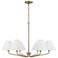 Capital Chadwick 34" Wide Aged Brass 6-Light Chandelier