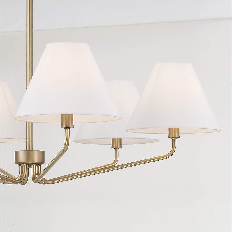 Image 3 Capital Chadwick 34" Wide Aged Brass 6-Light Chandelier more views