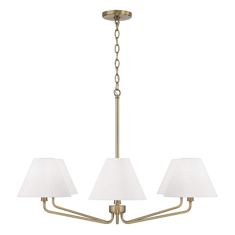 Image 4 Capital Chadwick 34" Wide Aged Brass 6-Light Chandelier more views