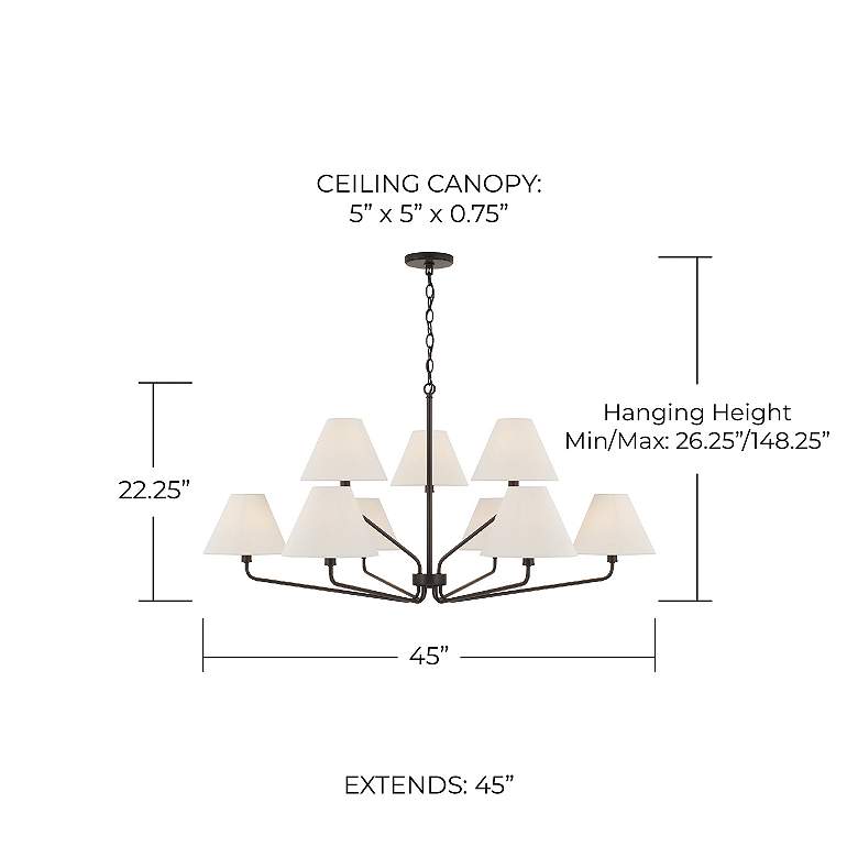 Image 5 Capital Chadwick 45" Wide Espresso 9-Light Chandelier more views