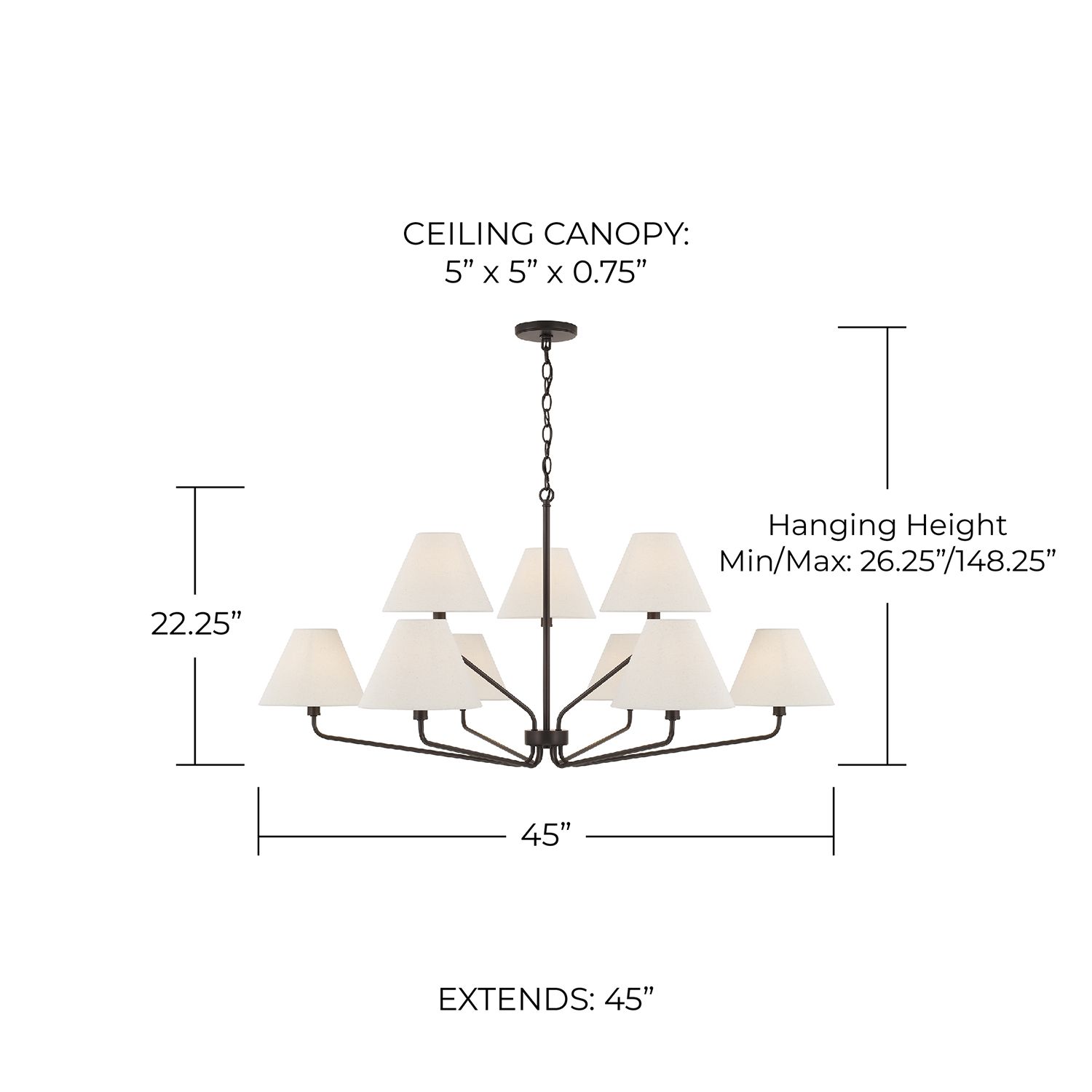 Image 6 Capital Chadwick 45" Wide Espresso 9-Light Chandelier more views