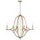 Capital Claire 32" Wide Brushed Champagne 6-Light Chandelier