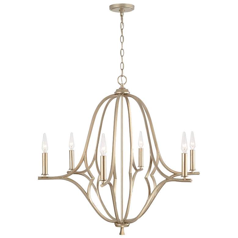 Image 5 Capital Claire 32" Wide Brushed Champagne 6-Light Chandelier more views