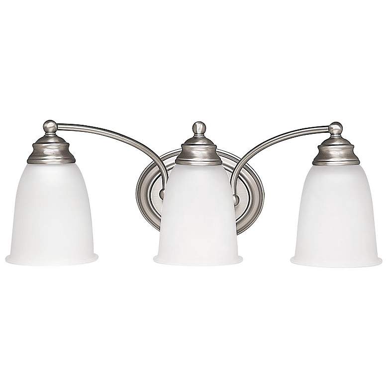 Image 1 Capital Clarke 18"W Matte Nickel 3-Light Vanity Bath Light