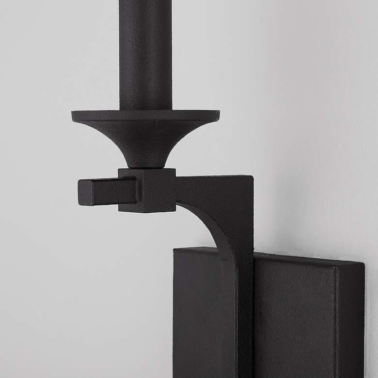 Image 4 Capital Clint 17" High Black Iron Wall Sconce more views