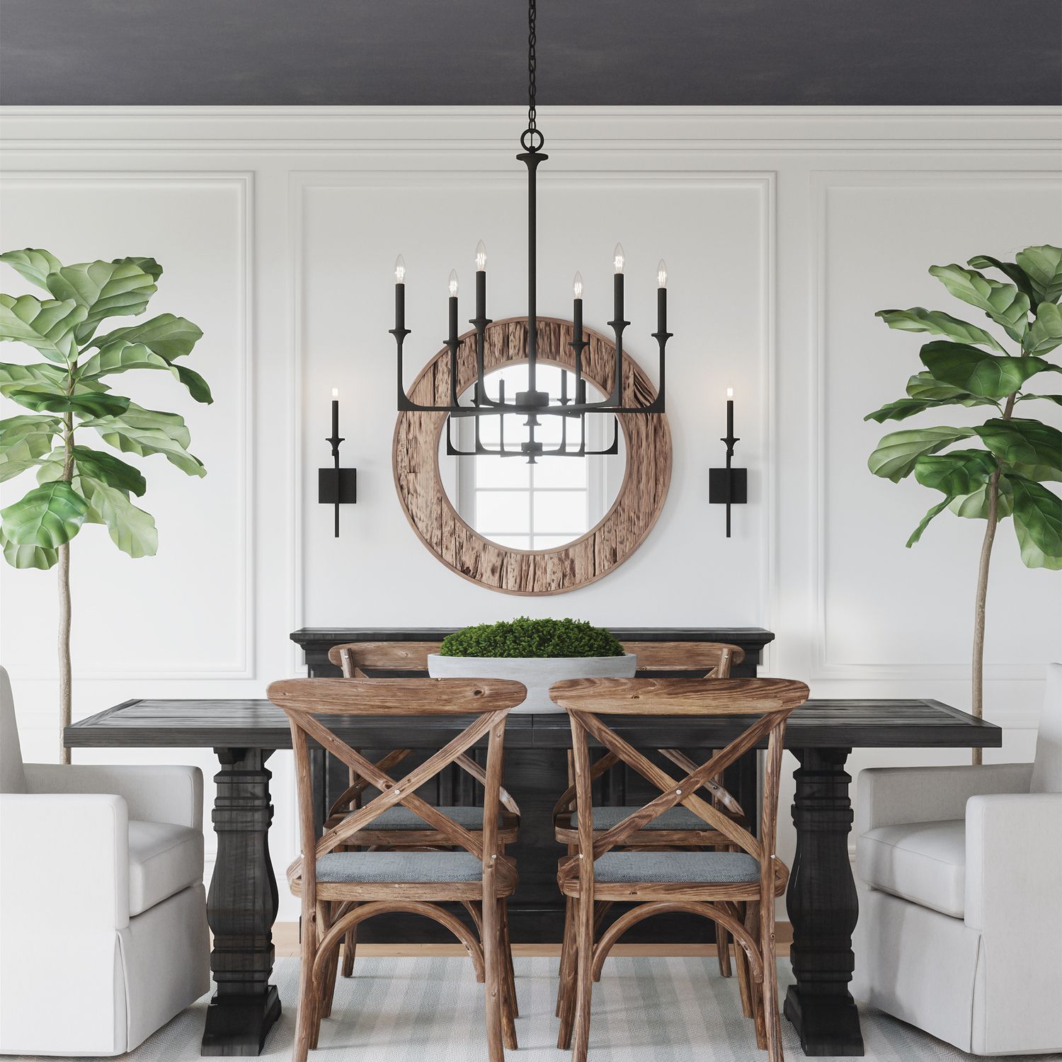 Capital Clint 17" High Black Iron Wall Sconce