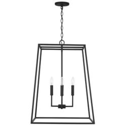 Capital Clint 21" Wide Black Iron 4-Light Pendant