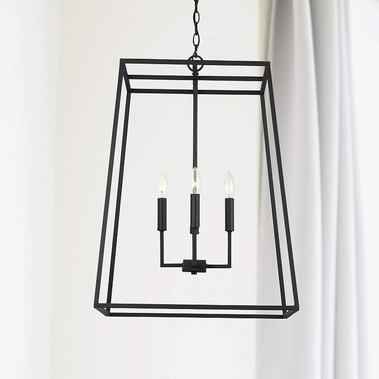 Image 2 Capital Clint 21" Wide Black Iron 4-Light Pendant more views