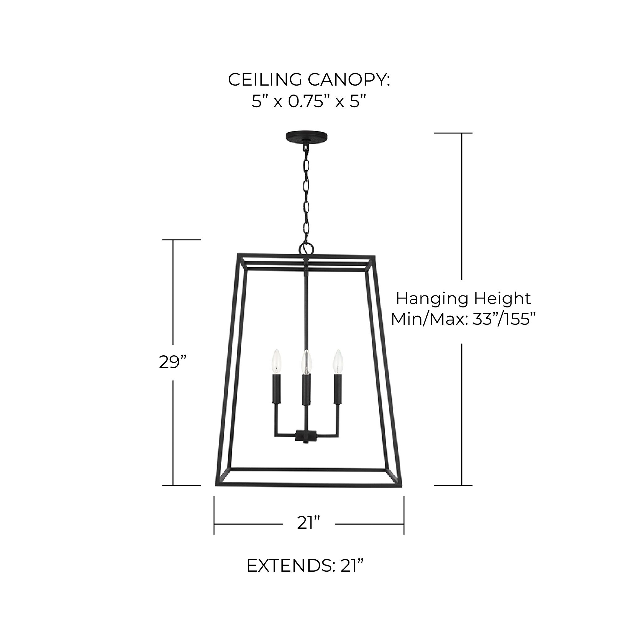 Image 6 Capital Clint 21" Wide Black Iron 4-Light Pendant more views