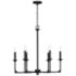 Capital Clint 28" Wide Black Iron 6-Light Chandelier