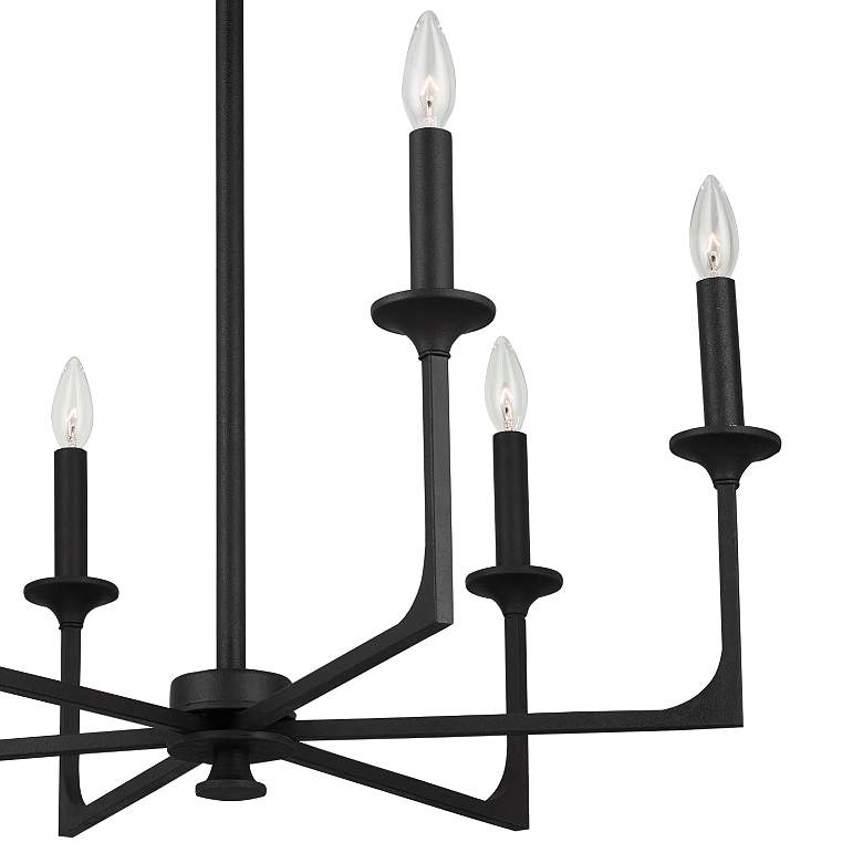 Image 5 Capital Clint 28" Wide Black Iron 6-Light Chandelier more views