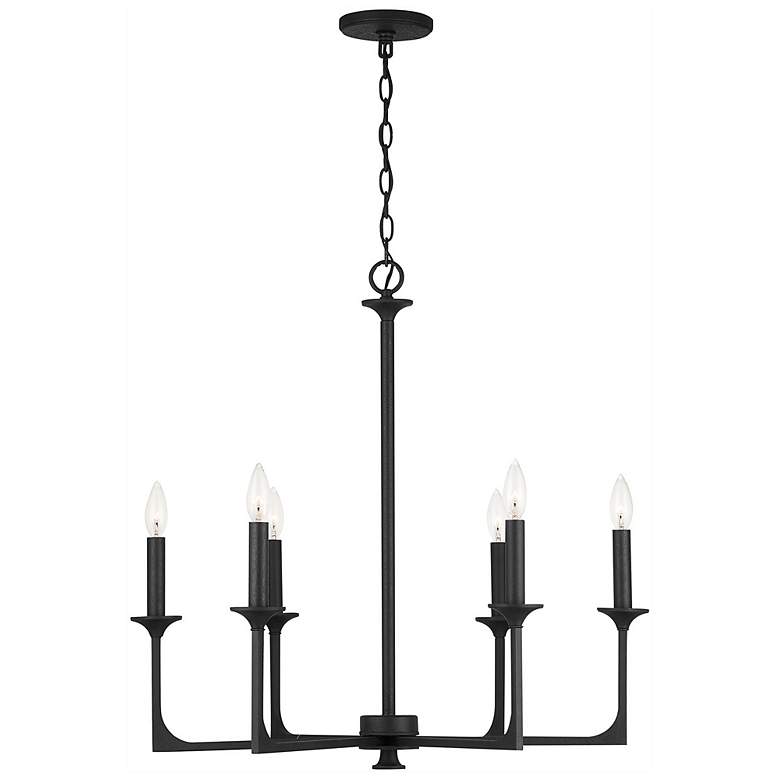 Image 6 Capital Clint 28" Wide Black Iron 6-Light Chandelier more views