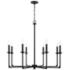 Capital Clint 37 3/4" Wide Black Iron 8-Light Chandelier