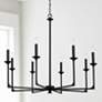 Thumbnail1 of Capital Clint 37 3/4" Wide Black Iron 8-Light Chandelier