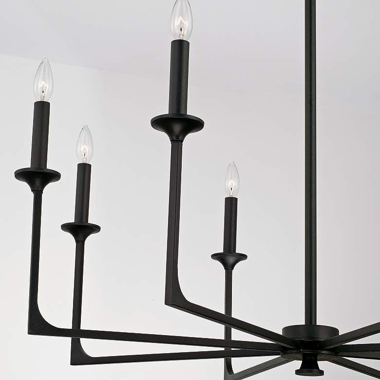 Image 3 Capital Clint 37 3/4" Wide Black Iron 8-Light Chandelier more views