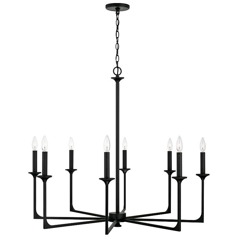 Image 5 Capital Clint 37 3/4" Wide Black Iron 8-Light Chandelier more views