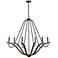 Capital Clive 43"W Carbon Gray Black Iron 6-Light Chandelier