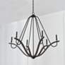 1_Capital Clive 43"W Carbon Gray Black Iron 6-Light Chandelier