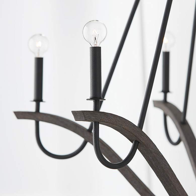 Image 3 Capital Clive 43"W Carbon Gray Black Iron 6-Light Chandelier more views