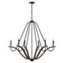 5_Capital Clive 43"W Carbon Gray Black Iron 6-Light Chandelier more views
