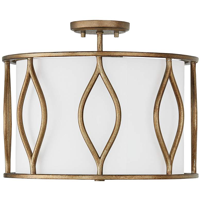 Image 2 Capital Cohen 16" Wide Mystic Luster Drum Ceiling Light