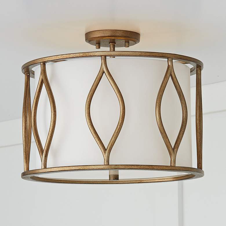 Image 5 Capital Cohen 16" Wide Mystic Luster Drum Ceiling Light more views