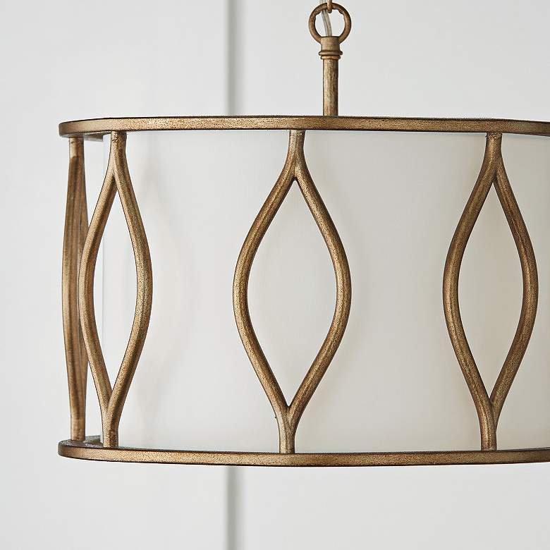 Image 6 Capital Cohen 16" Wide Mystic Luster Drum Ceiling Light more views
