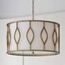1_Capital Cohen 24" Wide Mystic Luster Metal Drum Pendant