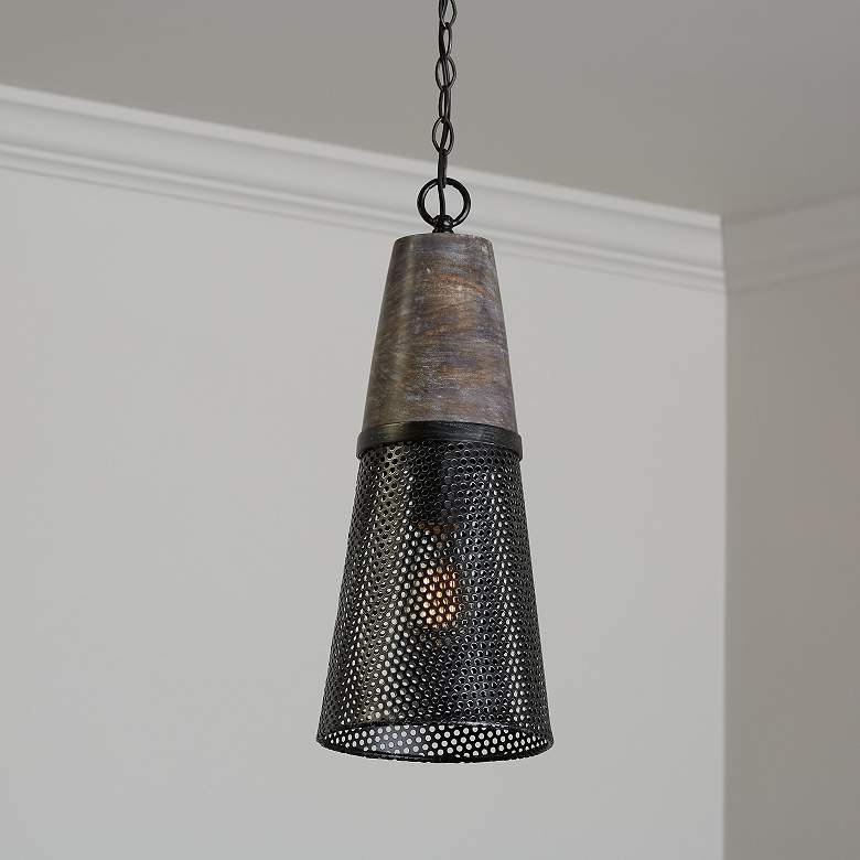 Image 1 Capital Coker 7 3/4" Wide Barn House Cone Mini Pendant