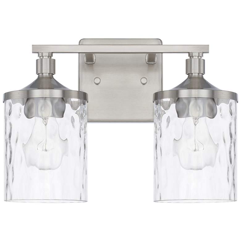 Image 1 Capital Colton 10" High Brushed Nickel 2-Light Wall Sconce