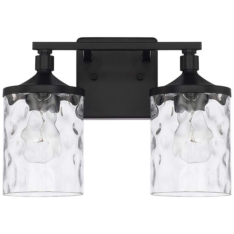 Image 1 Capital Colton 10 inch High Matte Black 2-Light Wall Sconce