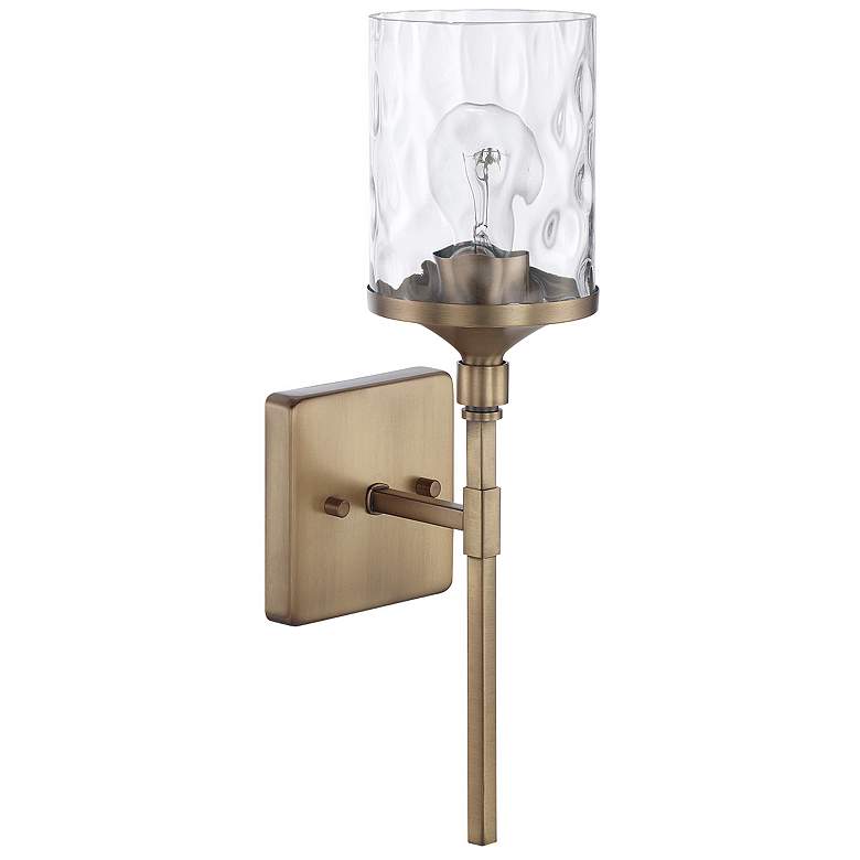 Image 1 Capital Colton 17 1/4" High Aged Brass Wall Sconce