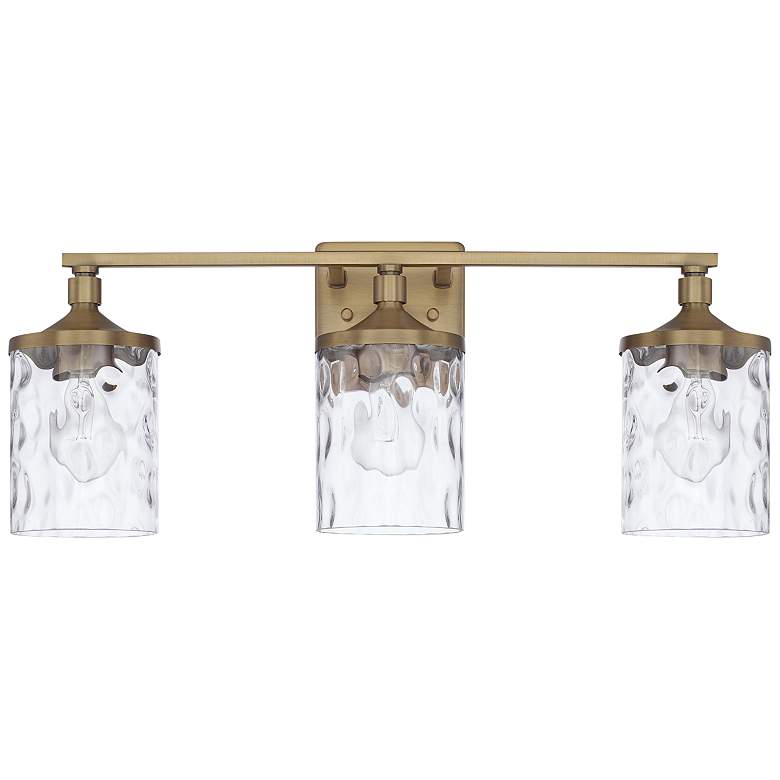 Image 1 Capital Colton 24" Wide Aged Brass 3-Light Bath Vanity Light