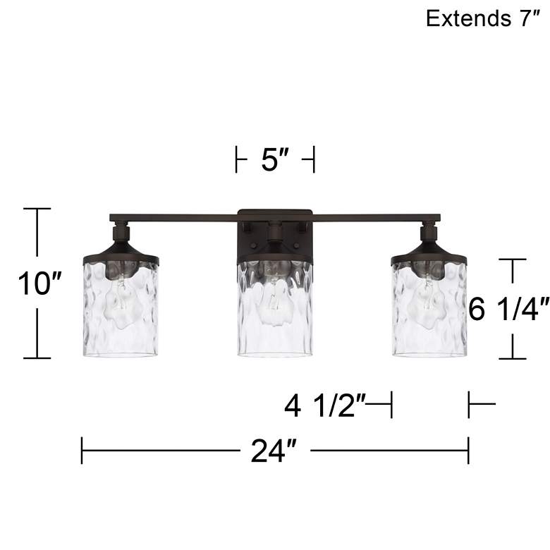 Image 4 Capital Colton 24" Wide Bronze 3-Light Vanity Bath Light more views