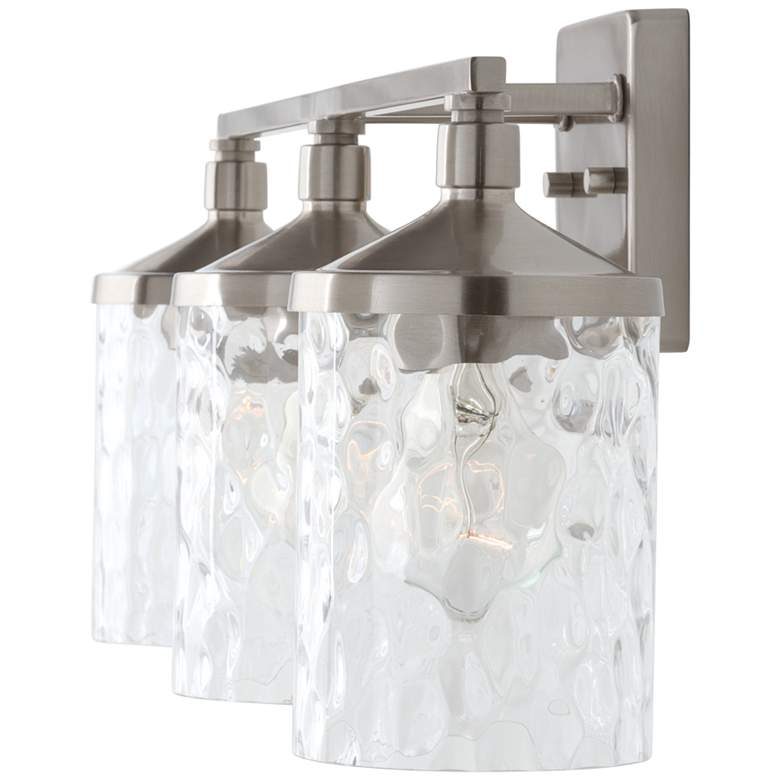 Image 6 Capital Colton 24 inch Wide Brushed Nickel 3-Light Vanity Bath Light more views