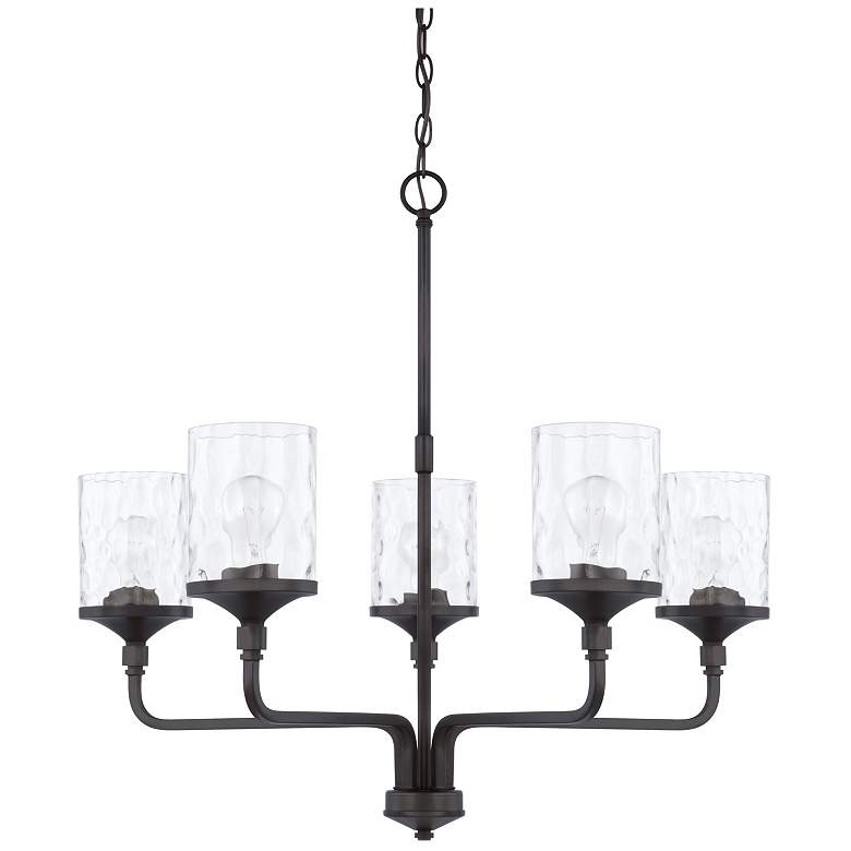 Image 1 Capital Colton 28" Wide Matte Black 5-Light Chandelier