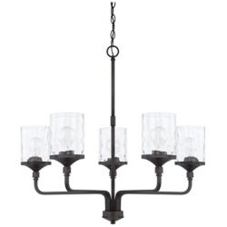 Capital Colton 28" Wide Matte Black 5-Light Chandelier