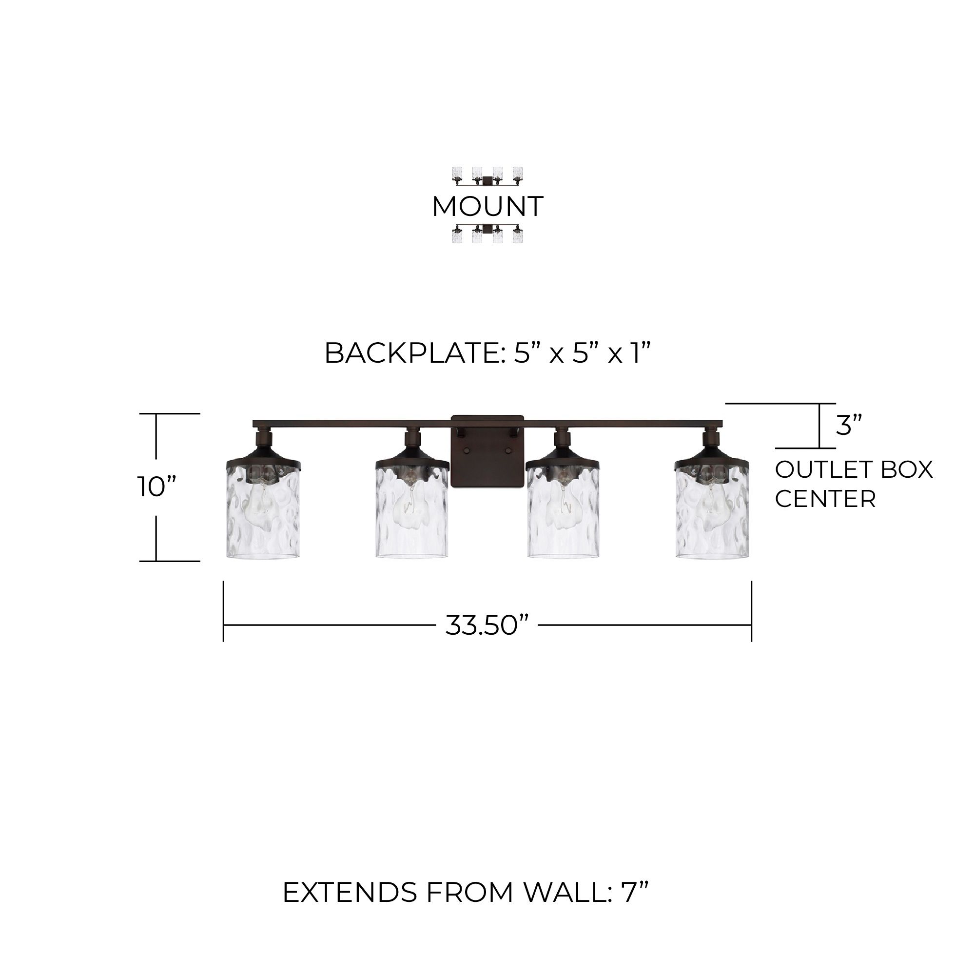 Image 2 Capital Colton 33 1/2" Wide Bronze 4-Light Bath Light more views