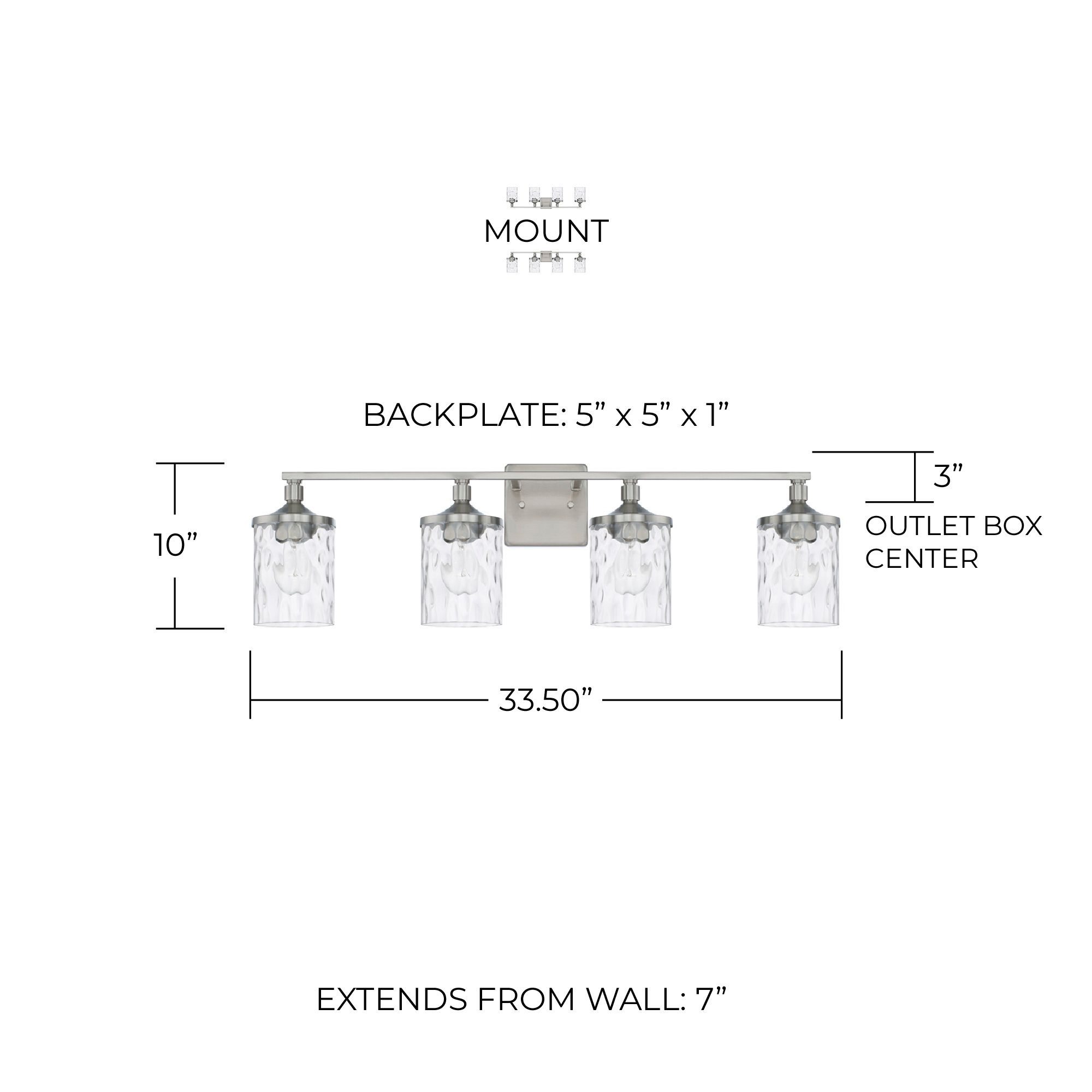 Image 2 Capital Colton 33 1/2" Wide Brushed Nickel 4-Light Vanity Bath Light more views