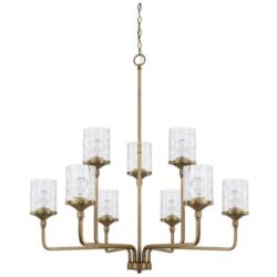 Capital Colton 38" Wide Aged Brass 9-Light 2-Tier Chandelier