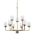 Capital Colton 38" Wide Aged Brass 9-Light 2-Tier Chandelier