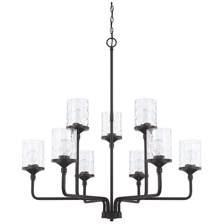 Image 1 Capital Colton 38" Wide Matte Black 9-Light Chandelier
