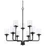Capital Colton 38" Wide Matte Black 9-Light Chandelier