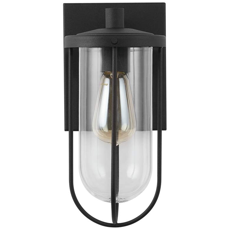 Image 1 Capital Corbin 12 inch High Black Metal Outdoor Wall Light