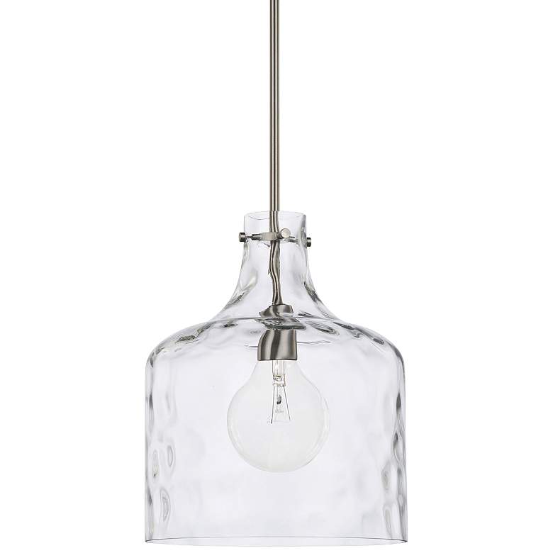 Image 1 Capital Crawford 11 3/4" Wide Brushed Nickel Mini Pendant