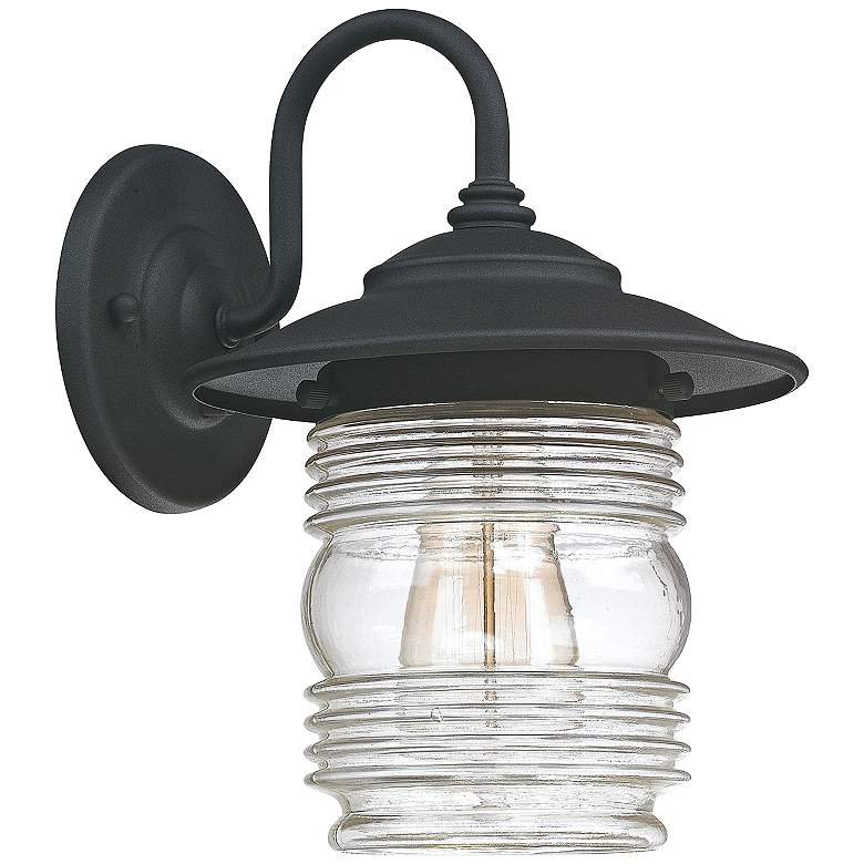 Image 1 Capital Creekside 11 3/4" High Black Outdoor Wall Light