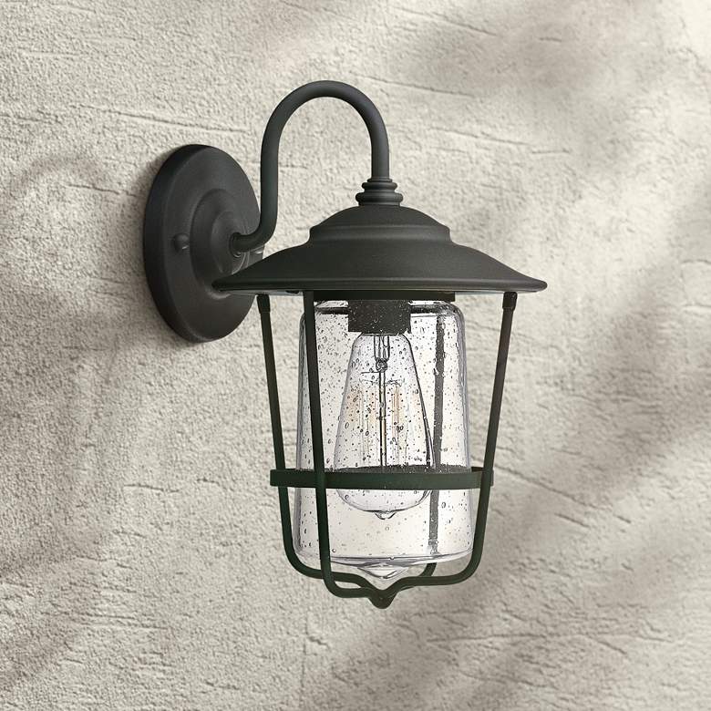 Image 1 Capital Creekside 13 1/4 inch High Black Outdoor Wall Light